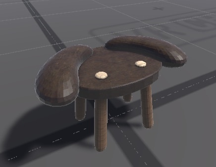 【VRChat/Unity】ウサギのスツール(2種セット)