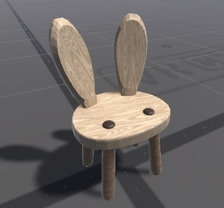 【VRChat/Unity】ウサギのスツール(2種セット)
