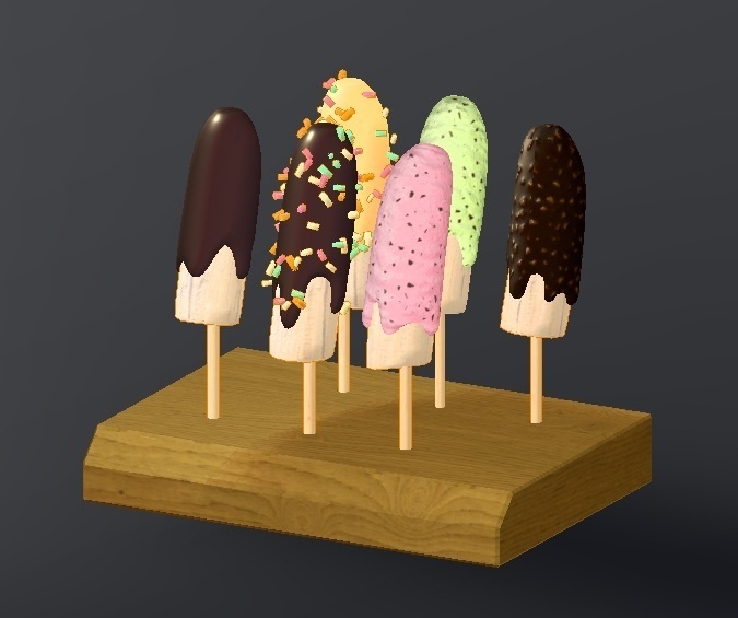 【無料版有】【VRChat/Unity】 チョコバナナ_全6種
