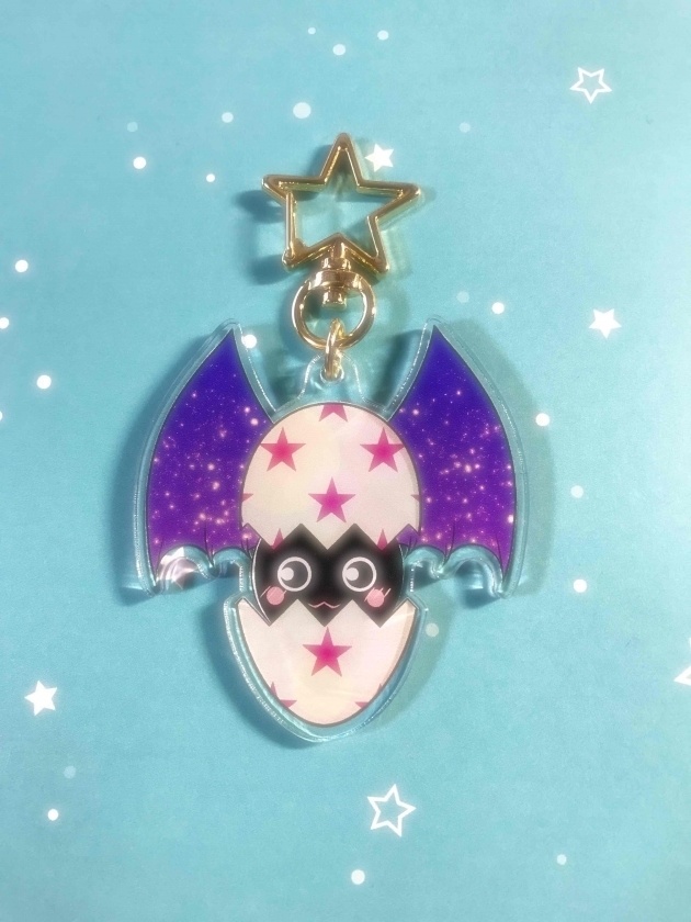 アクリルキーホルダー おくびょうタマゴ