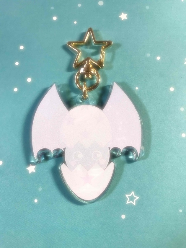 アクリルキーホルダー おくびょうタマゴ