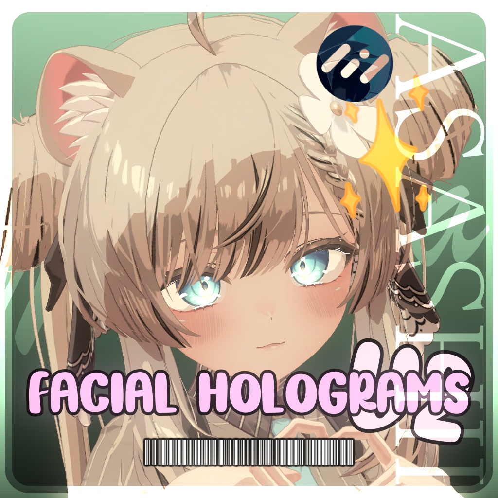 💬 Facial Manpu Holograms V2 🖼️ [For VRChat avatars]