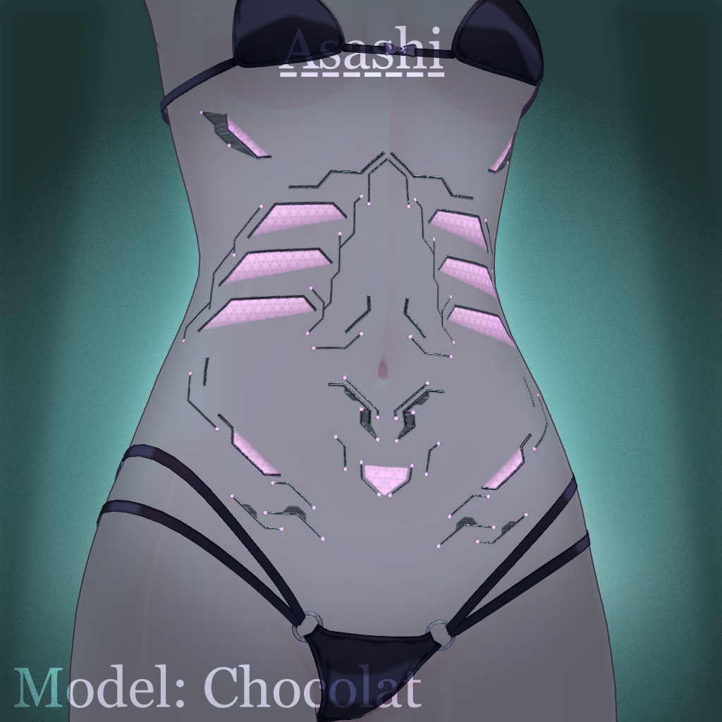 VRChat Cyber Tattoo [11 Avatars] 缩略图 3
