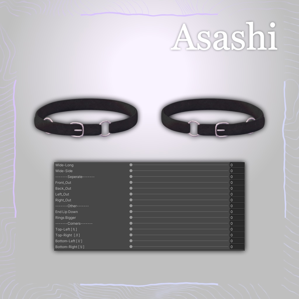 🖤 「VRChat Generic Part」Thigh Chokers 🔗