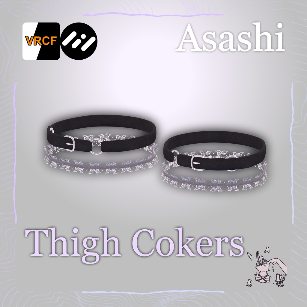 🖤 「VRChat Generic Part」Thigh Chokers 🔗