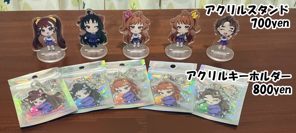猫耳アクリルキーホルダー