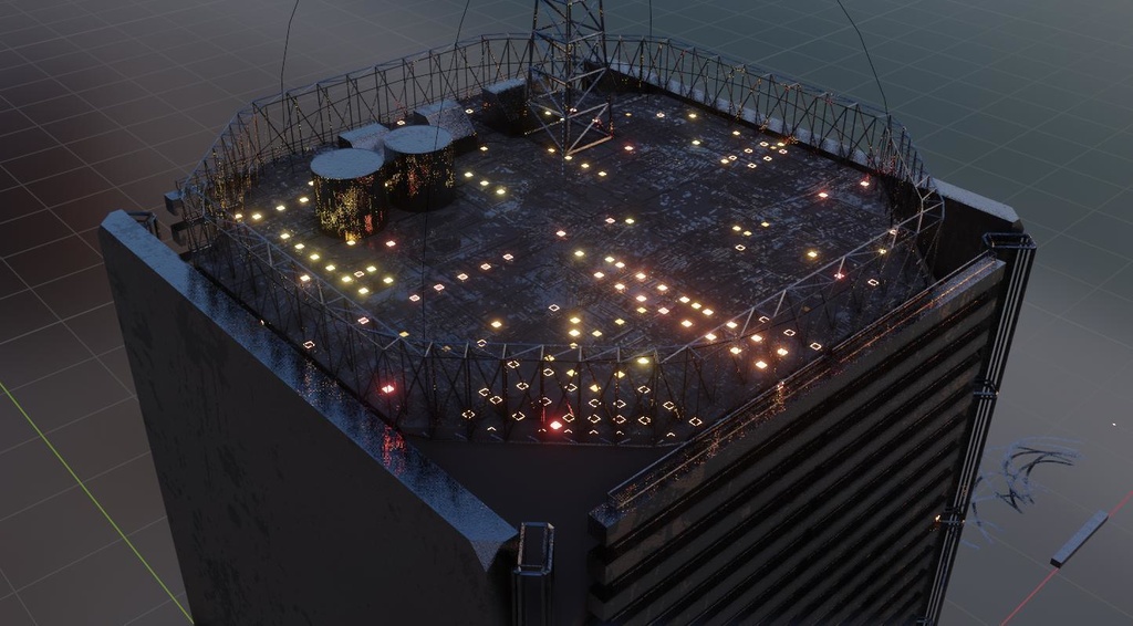 【3D Bledner2.8】Building Block ビル 建物 モデル