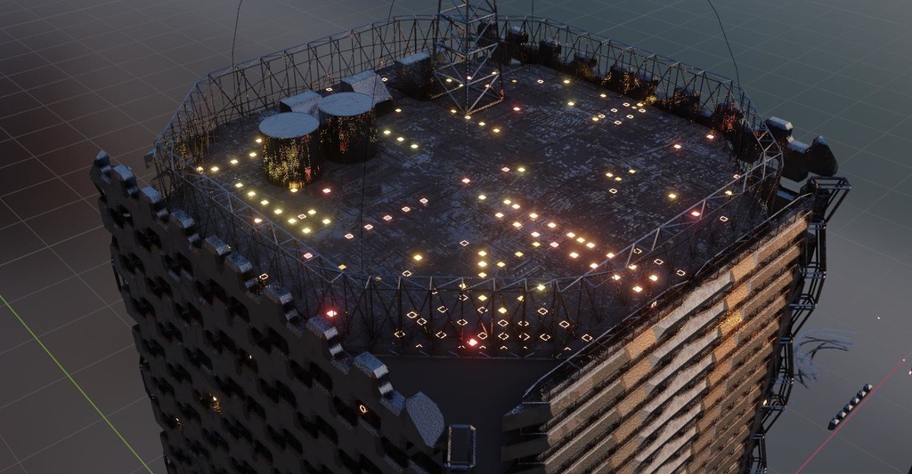 【3D Bledner2.8】Building Block ビル 建物 モデル