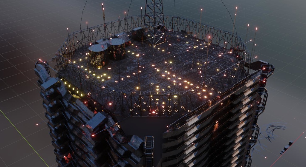 【3D Bledner2.8】Building Block ビル 建物 モデル