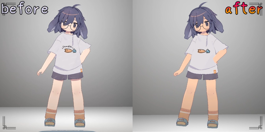 うささきのスクール水着日焼けテクスチャ