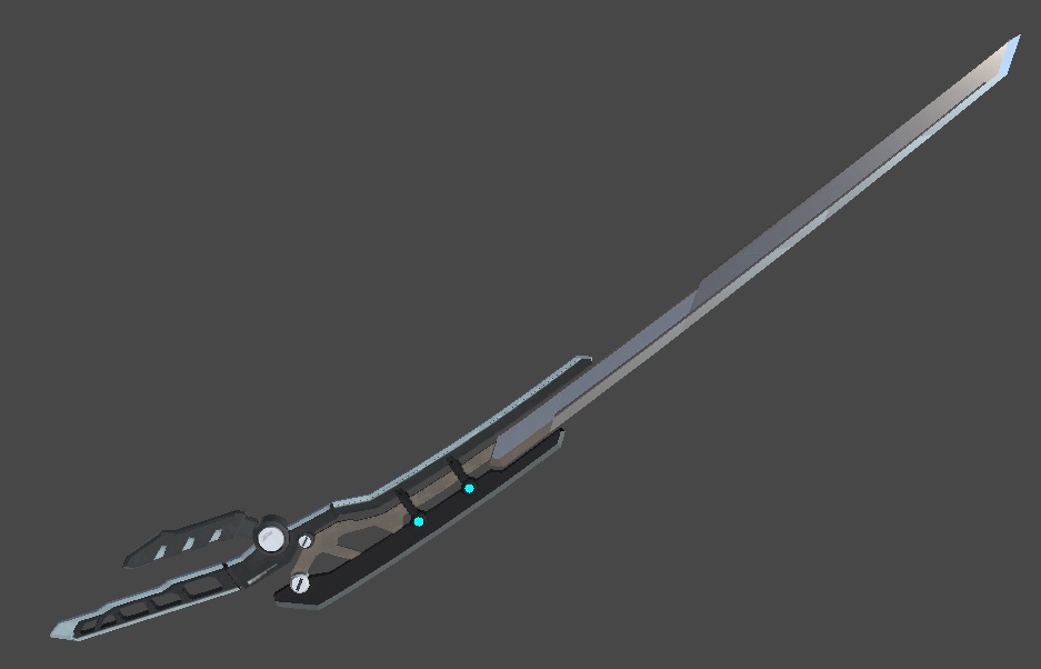 【無料】VRC想定のサイバーパンク風のカタナ