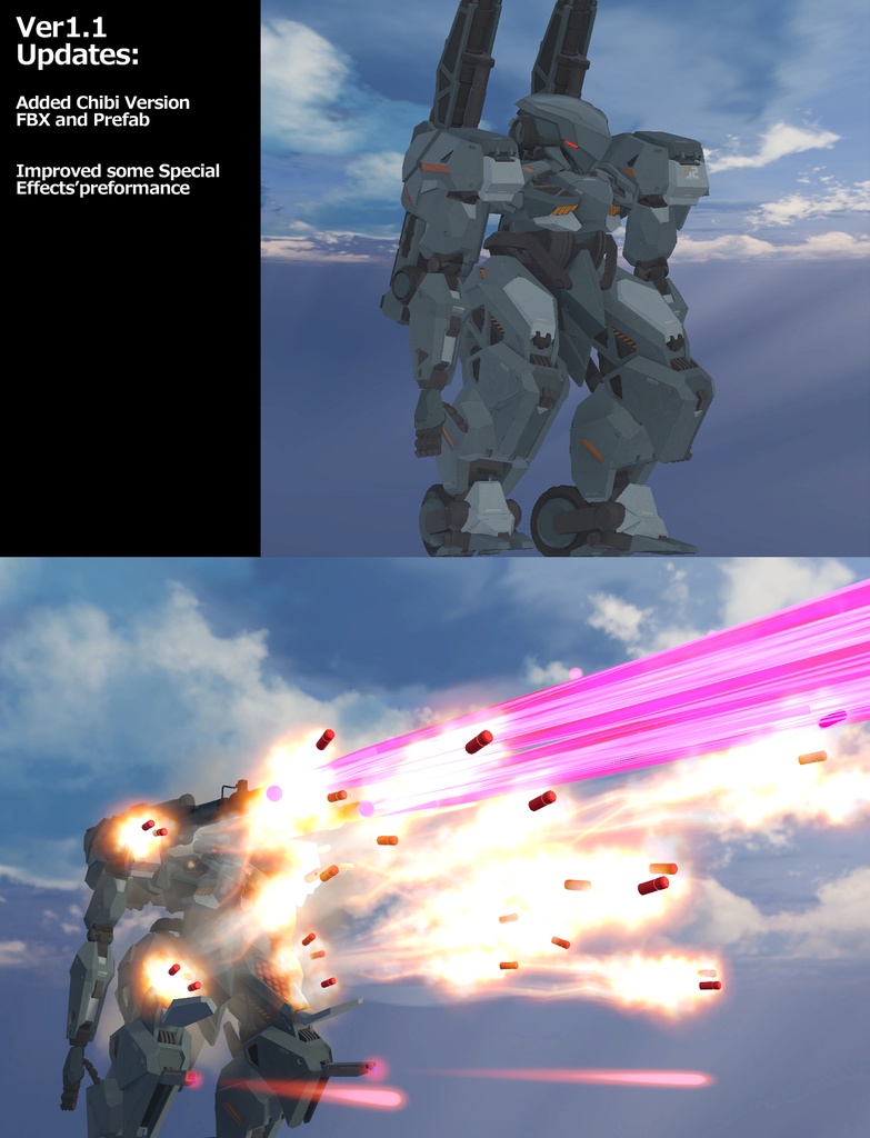 【オリジナル3Dモデル】Long-range Tactical Mecha “Boulder/ボルダー/巨岩”