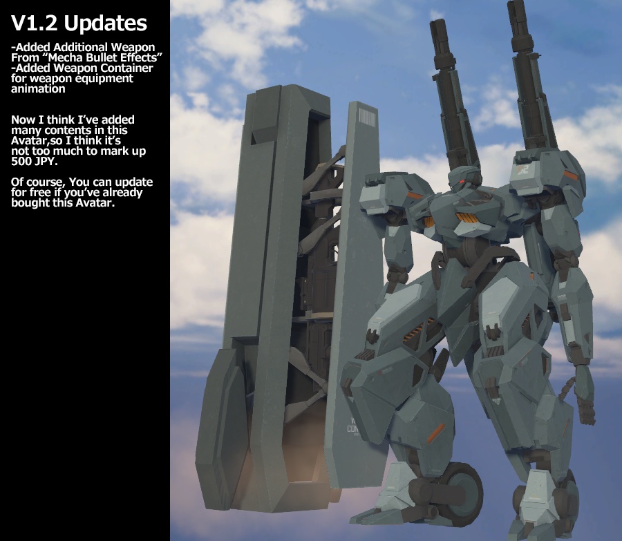 【オリジナル3Dモデル】Long-range Tactical Mecha “Boulder/ボルダー/巨岩”