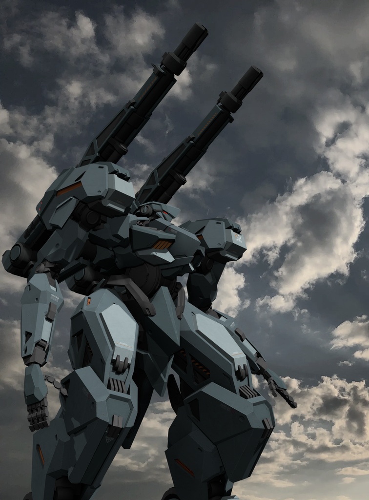 【オリジナル3Dモデル】Long-range Tactical Mecha “Boulder/ボルダー/巨岩”