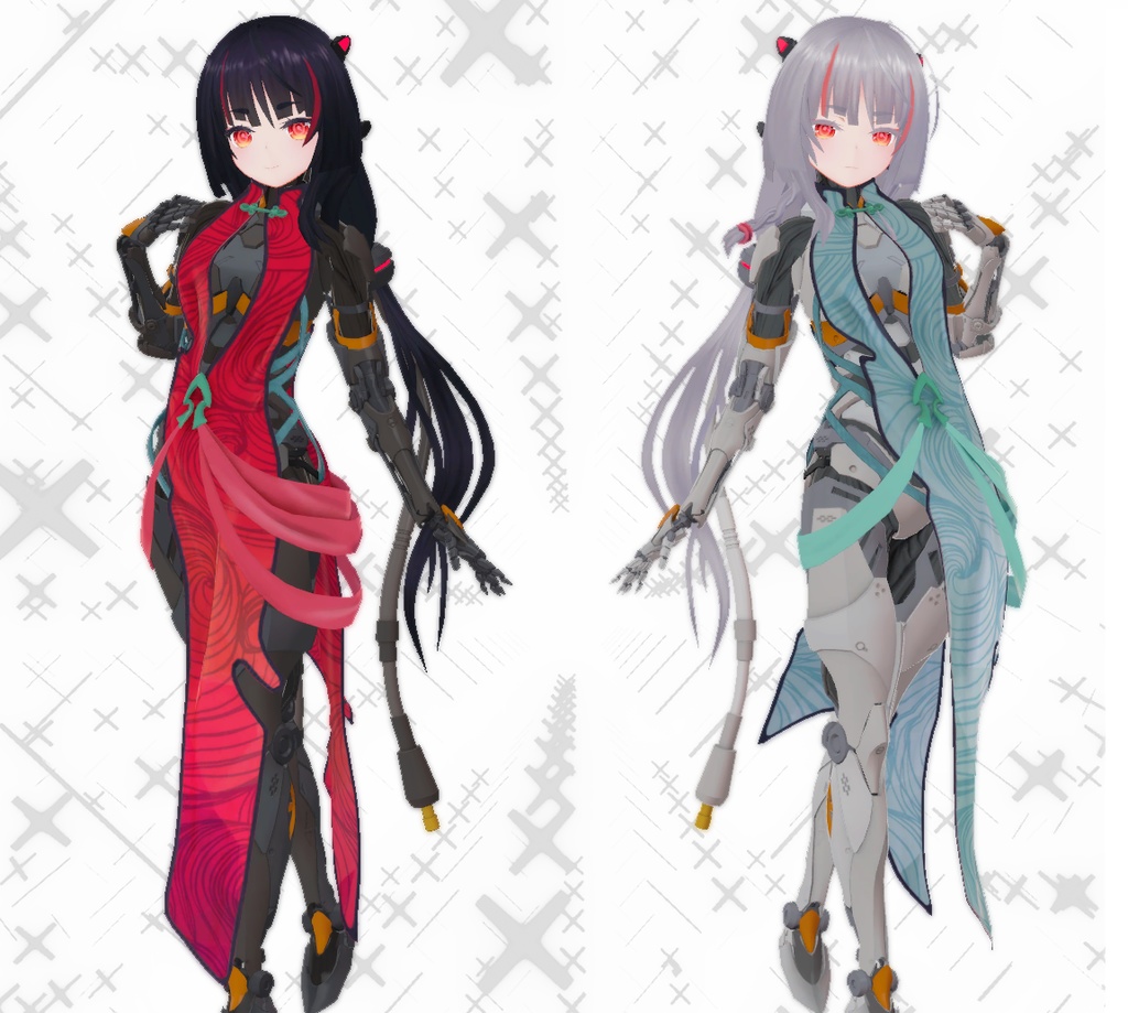 【オリジナル3Dモデル】サイボーグ"ホンチェン"/红尘/HongChen