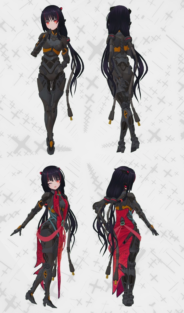 【オリジナル3Dモデル】サイボーグ"ホンチェン"/红尘/HongChen