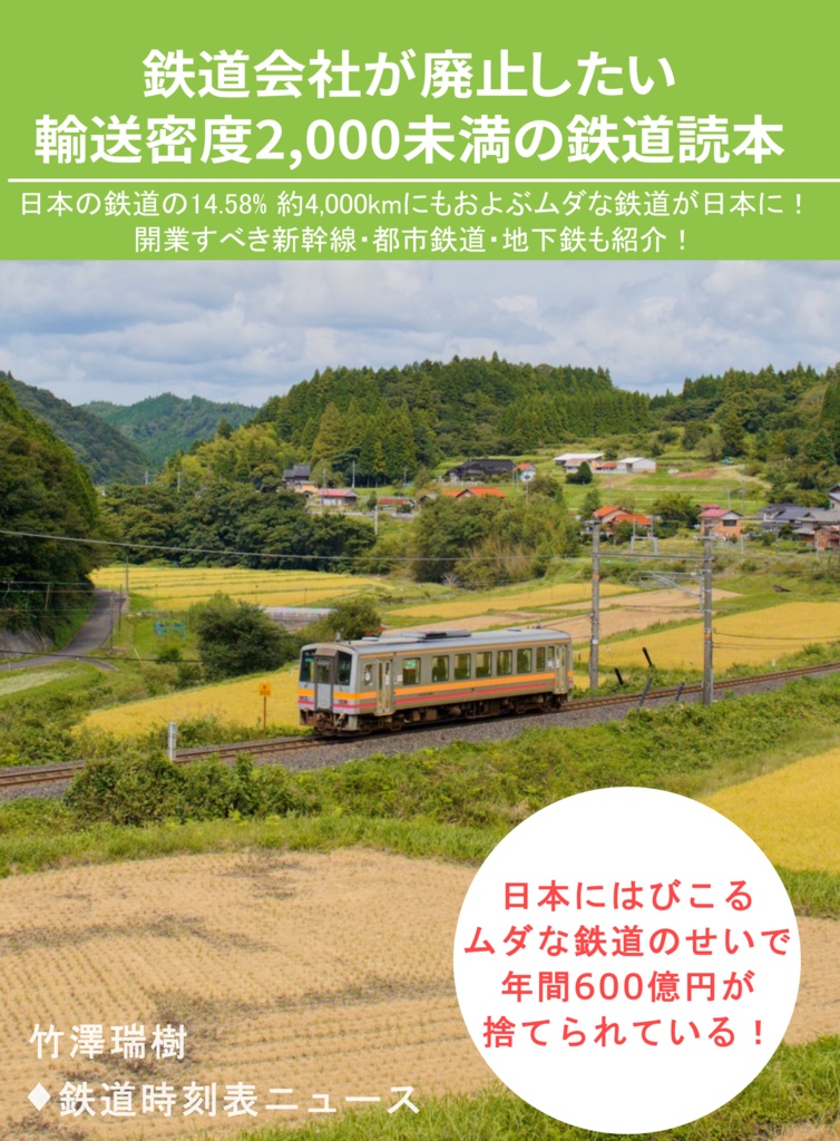 鉄道会社が廃止したい輸送密度2000未満の鉄道読本