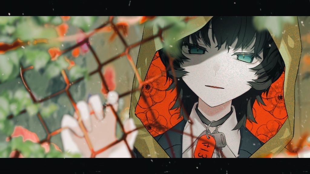 【前景素材】破れたフェンス🌿‬