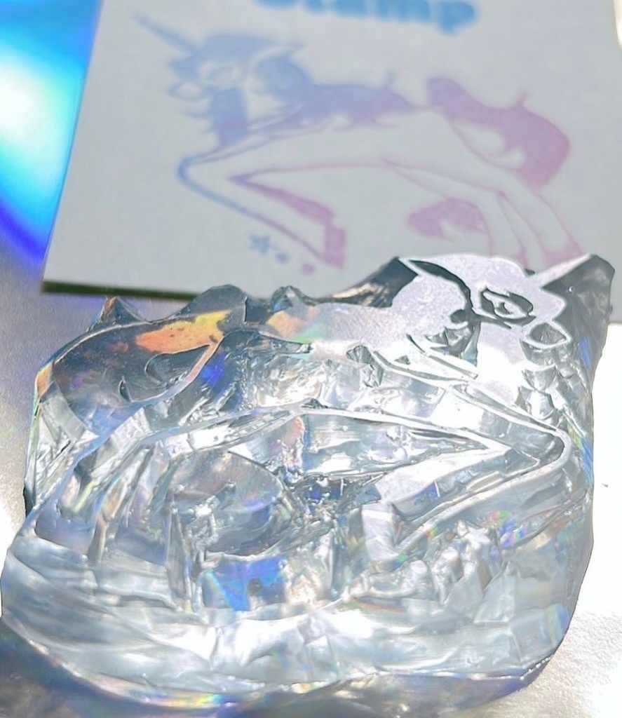 透明ユニコーンハンコ