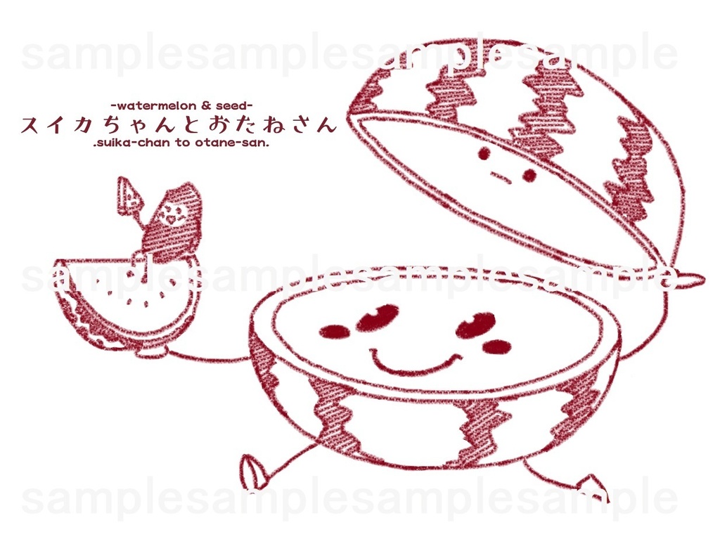 スイカちゃんとおたねさんTシャツ