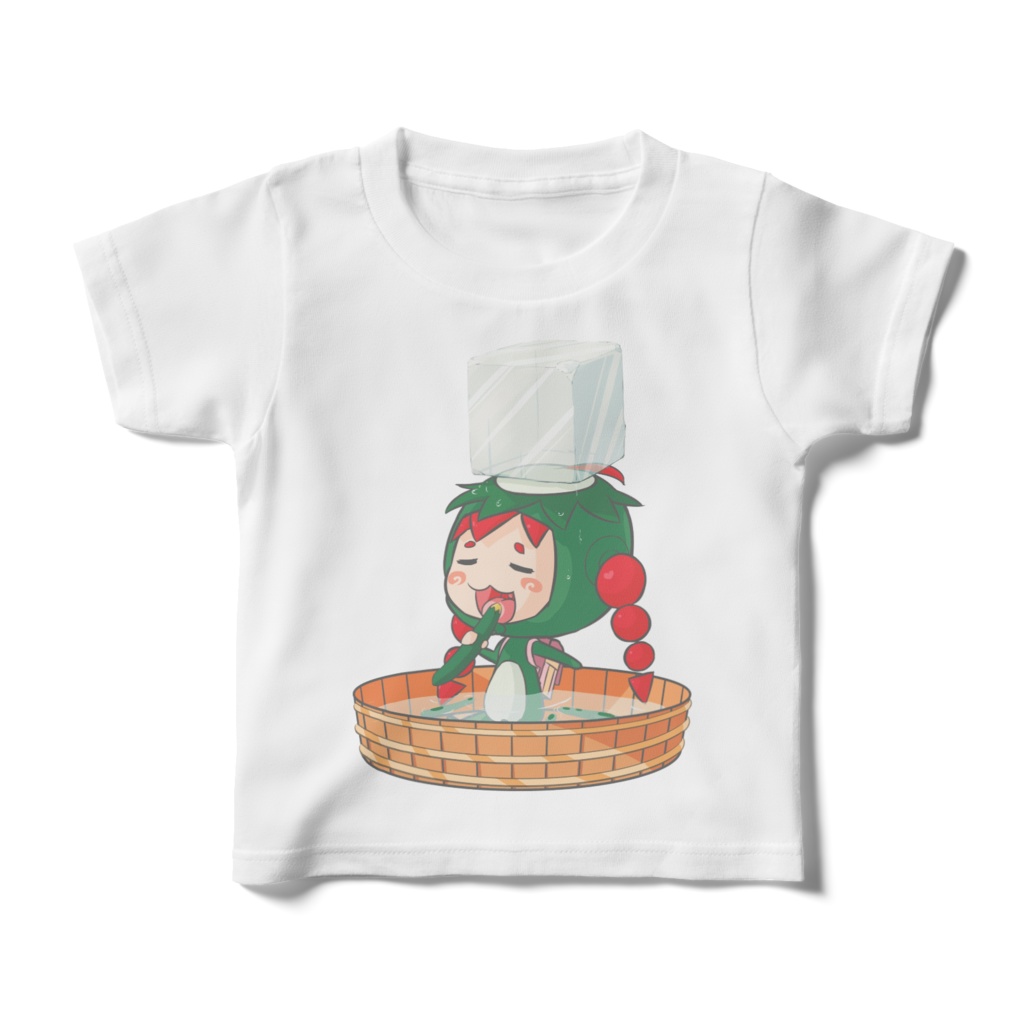 カッパちゃんシリーズ:たらいキュウリ キッズTシャツ