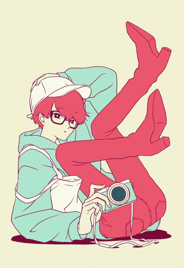 マッシュとカメラポストカード