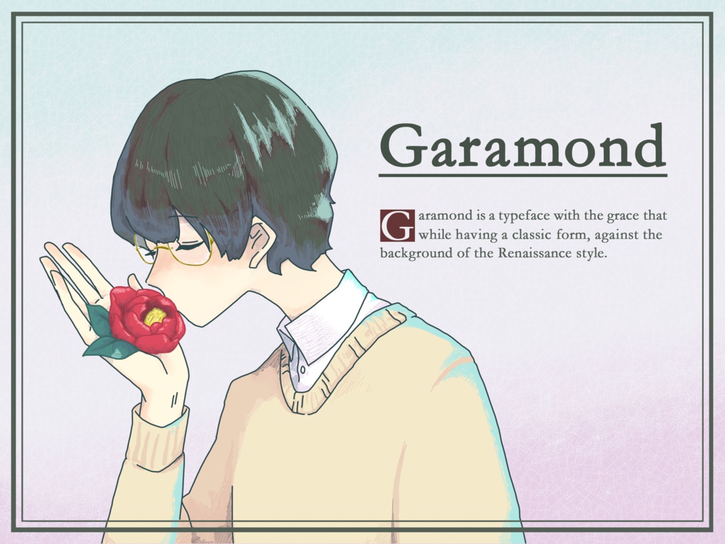 Garamondポストカード