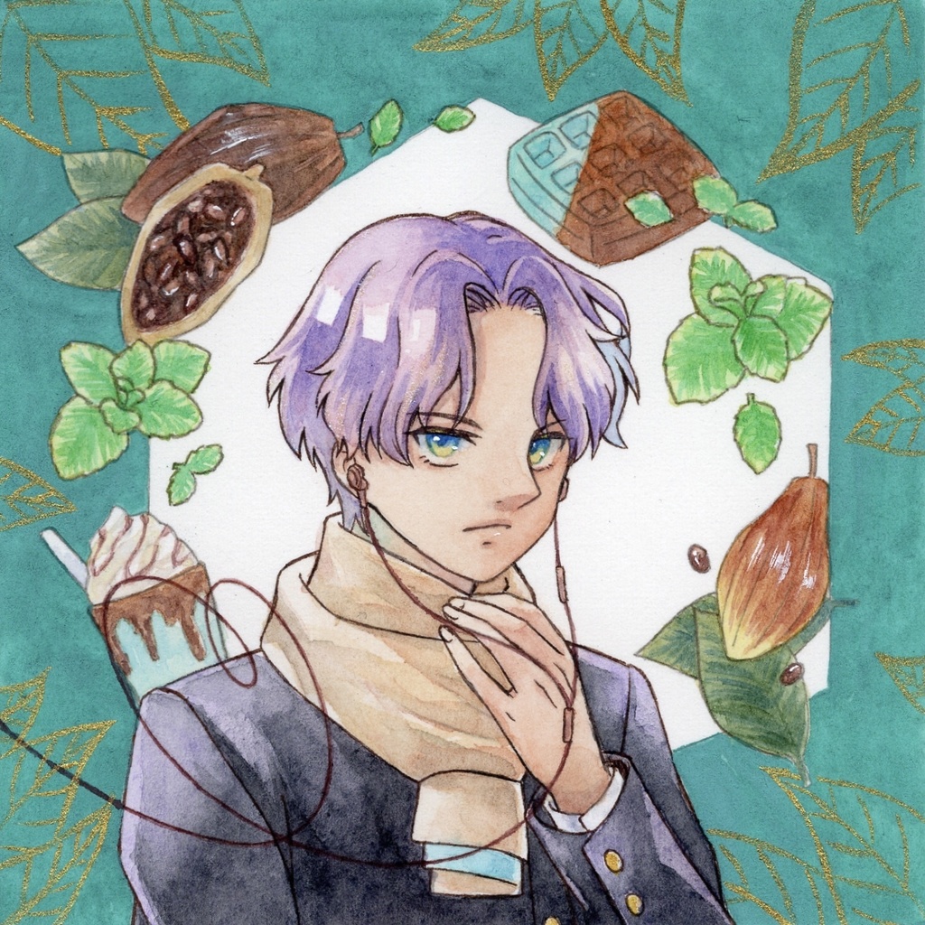 【原画】チョコミントな学生（狂介）