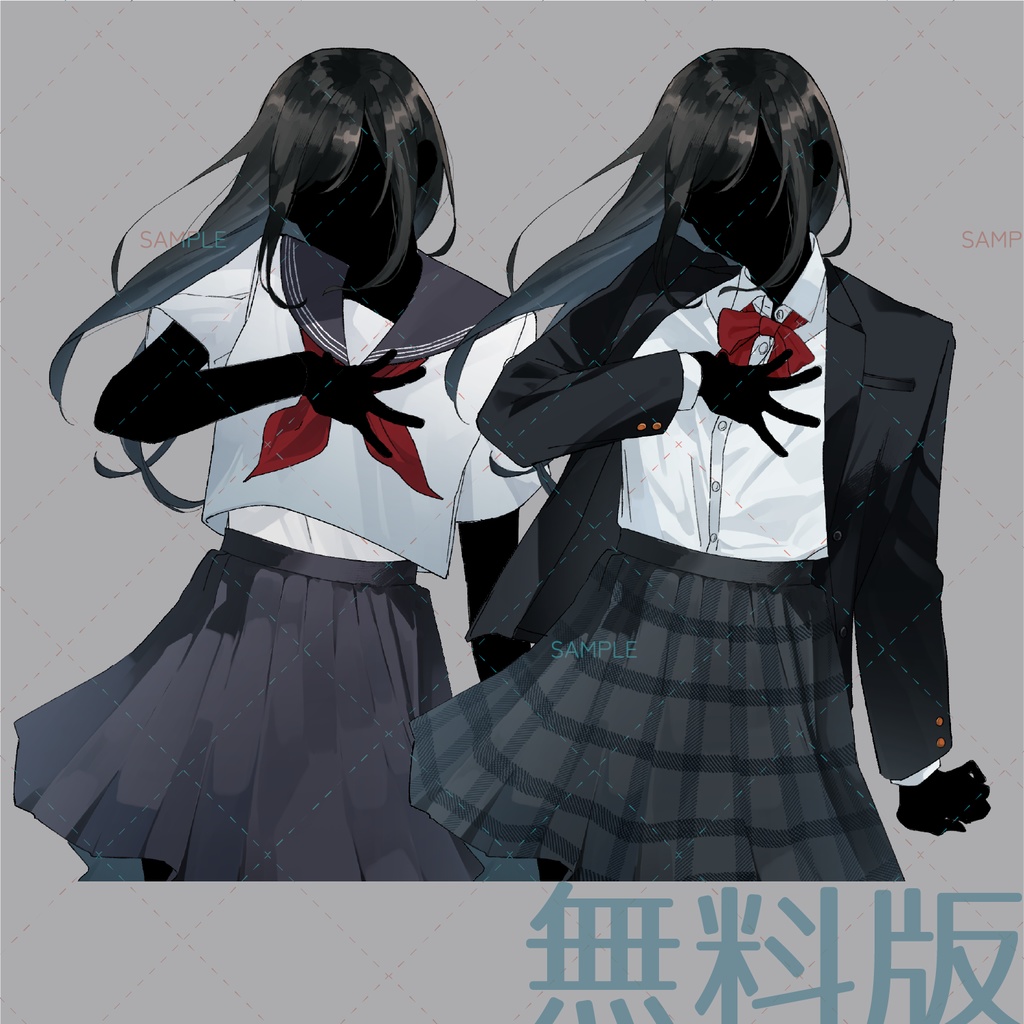 【立ち絵素材-No.9】優等生そうな少女