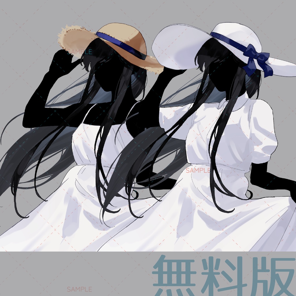 【立ち絵素材-No.15】白いワンピースのお姉さん