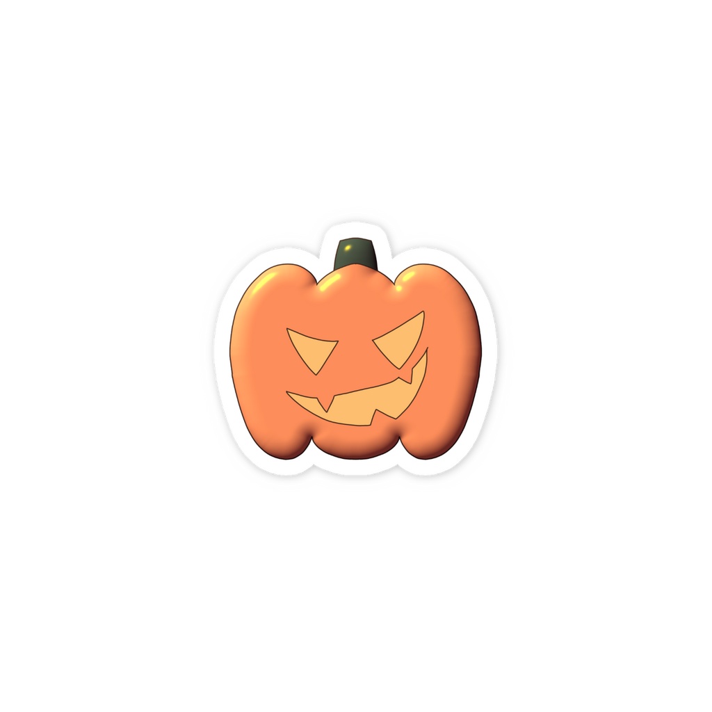 ハロウィンカボチャイキリステッカー