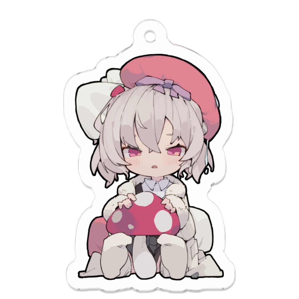 アクリルキーホルダー(コーティング) きのこ