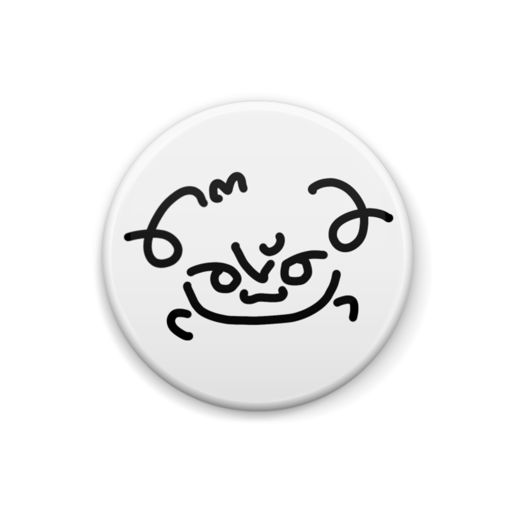 ゆづの似顔絵　缶バッジ