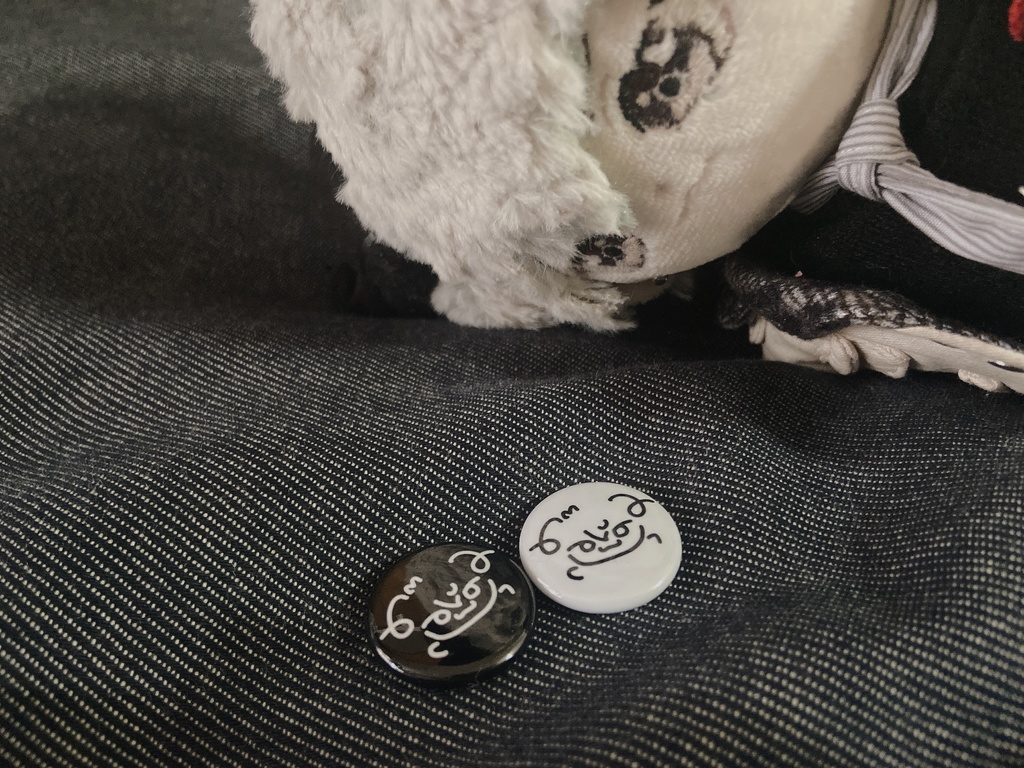 ゆづの似顔絵 缶バッジ