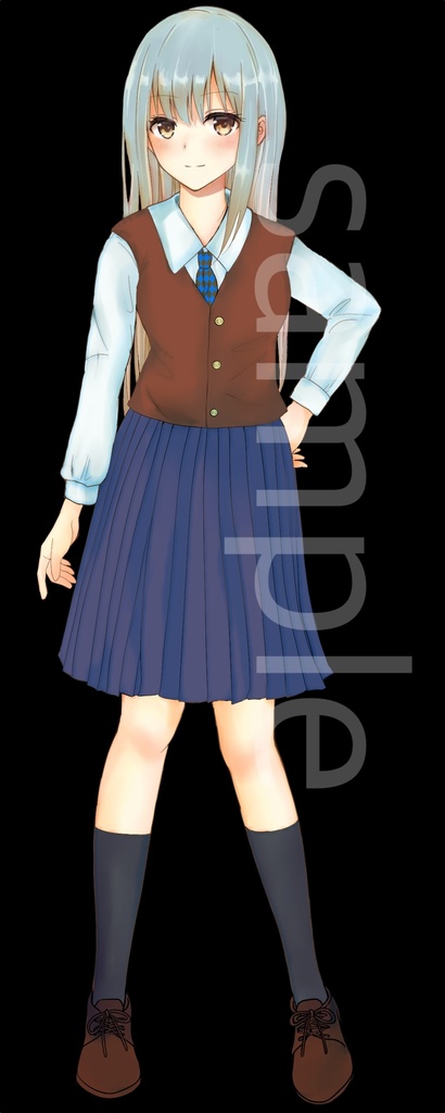 制服の女の子立ち絵10 立ち絵素材ショップ くじら梟 Booth