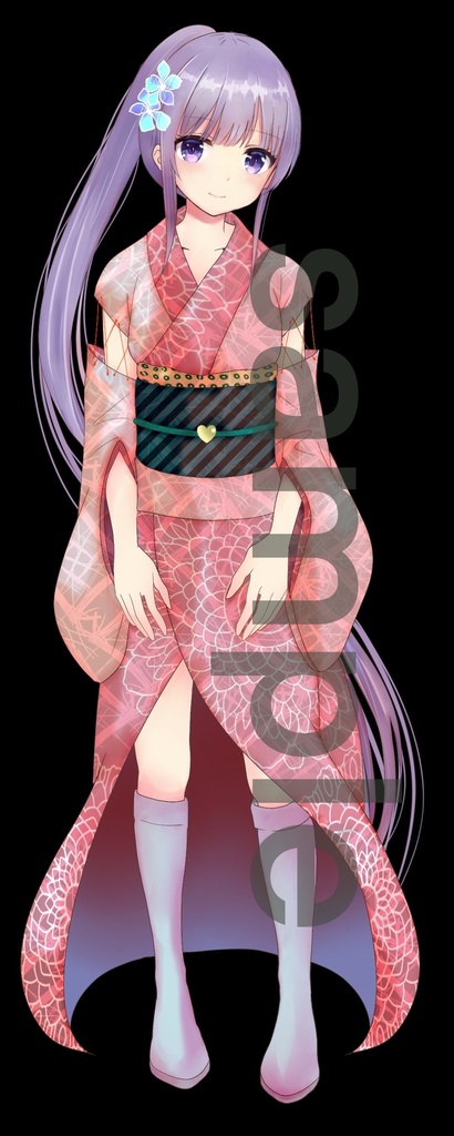 和装風衣装の少女立ち絵1、2、3【表情9種類】