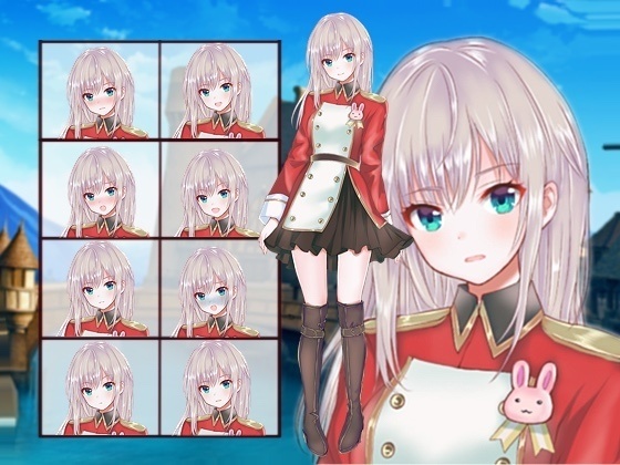 ファンタジー衣装の少女立ち絵17