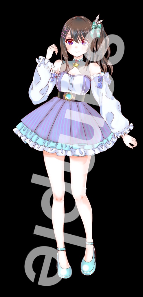 ファンタジー衣装の少女立ち絵24