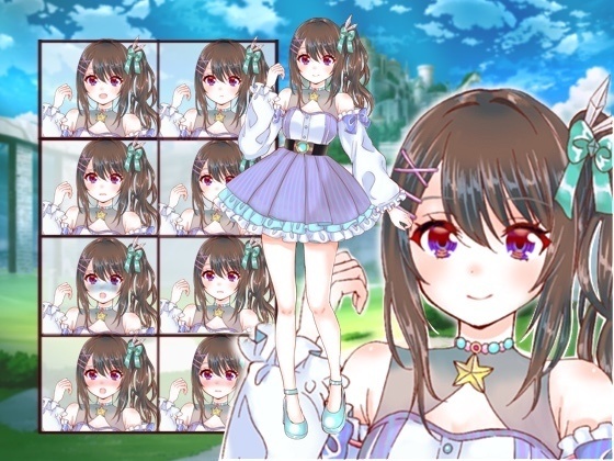 ファンタジー衣装の少女立ち絵24