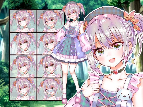 ファンタジー衣装の少女立ち絵40