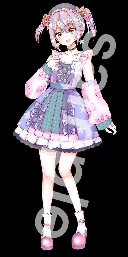 ファンタジー衣装の少女立ち絵40