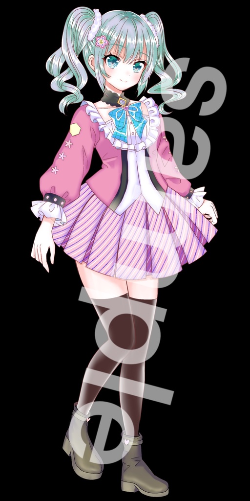 ファンタジー衣装の少女立ち絵43