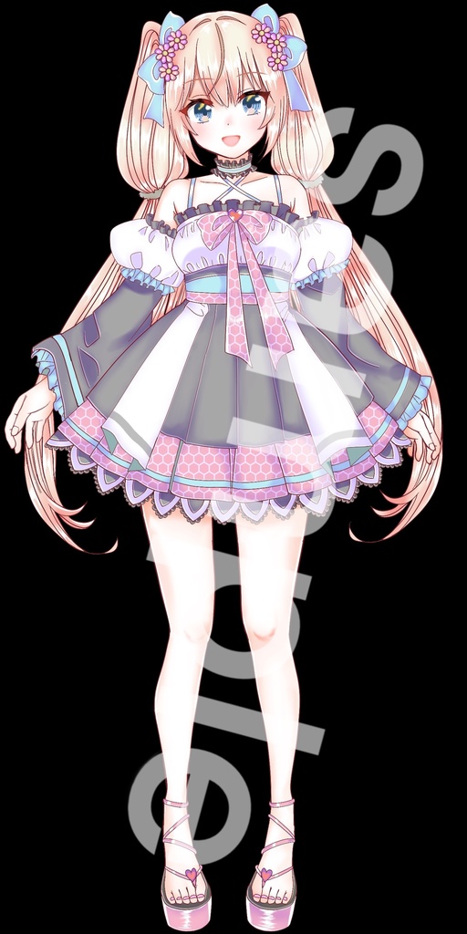 ファンタジー衣装の少女立ち絵46