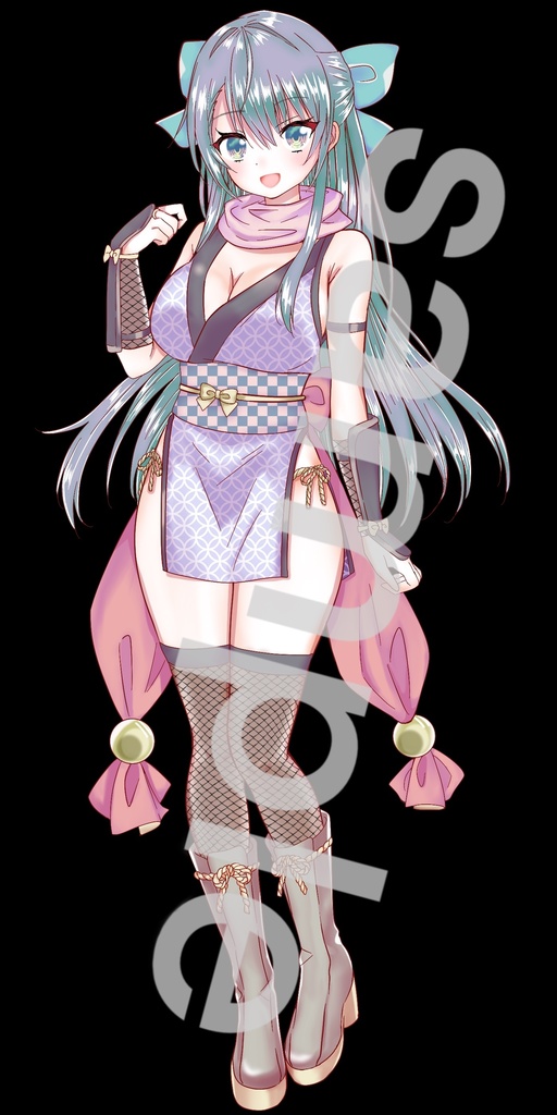 和装風衣装の女の子立ち絵12