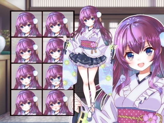 和装風衣装の女の子立ち絵13