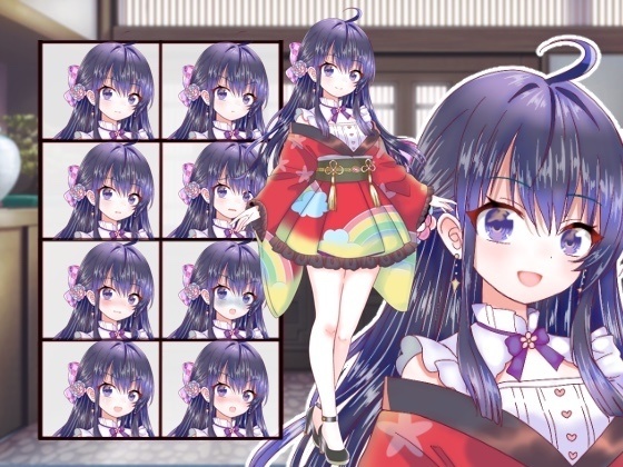 和装風衣装の女の子立ち絵14