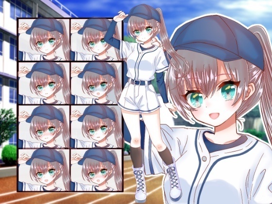 部活中の少女立ち絵4