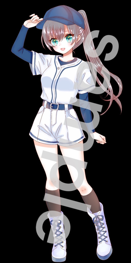 部活中の少女立ち絵4