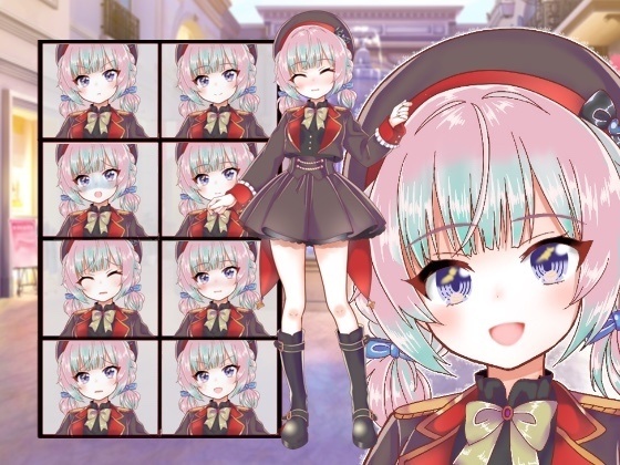 ファンタジー衣装の少女48(表情20種類)