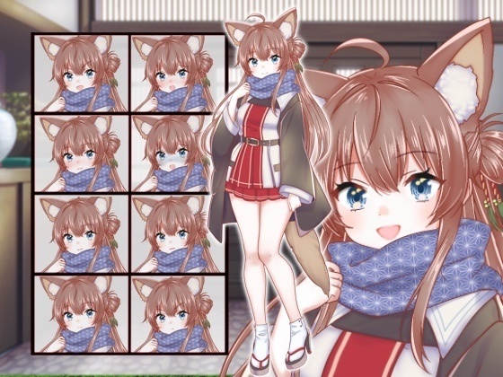 和装風衣装の女の子立ち絵16